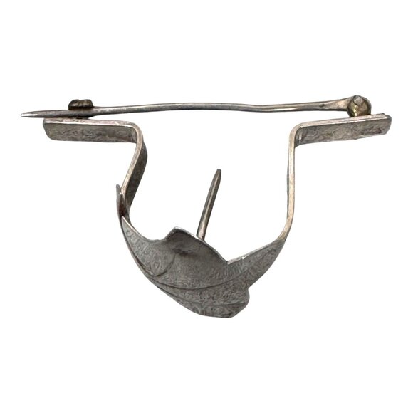 Leonore Doskow Handmade Sterling Silver Mid-Century Posy Pin Bouquet Handwrought - Picture 2 of 7